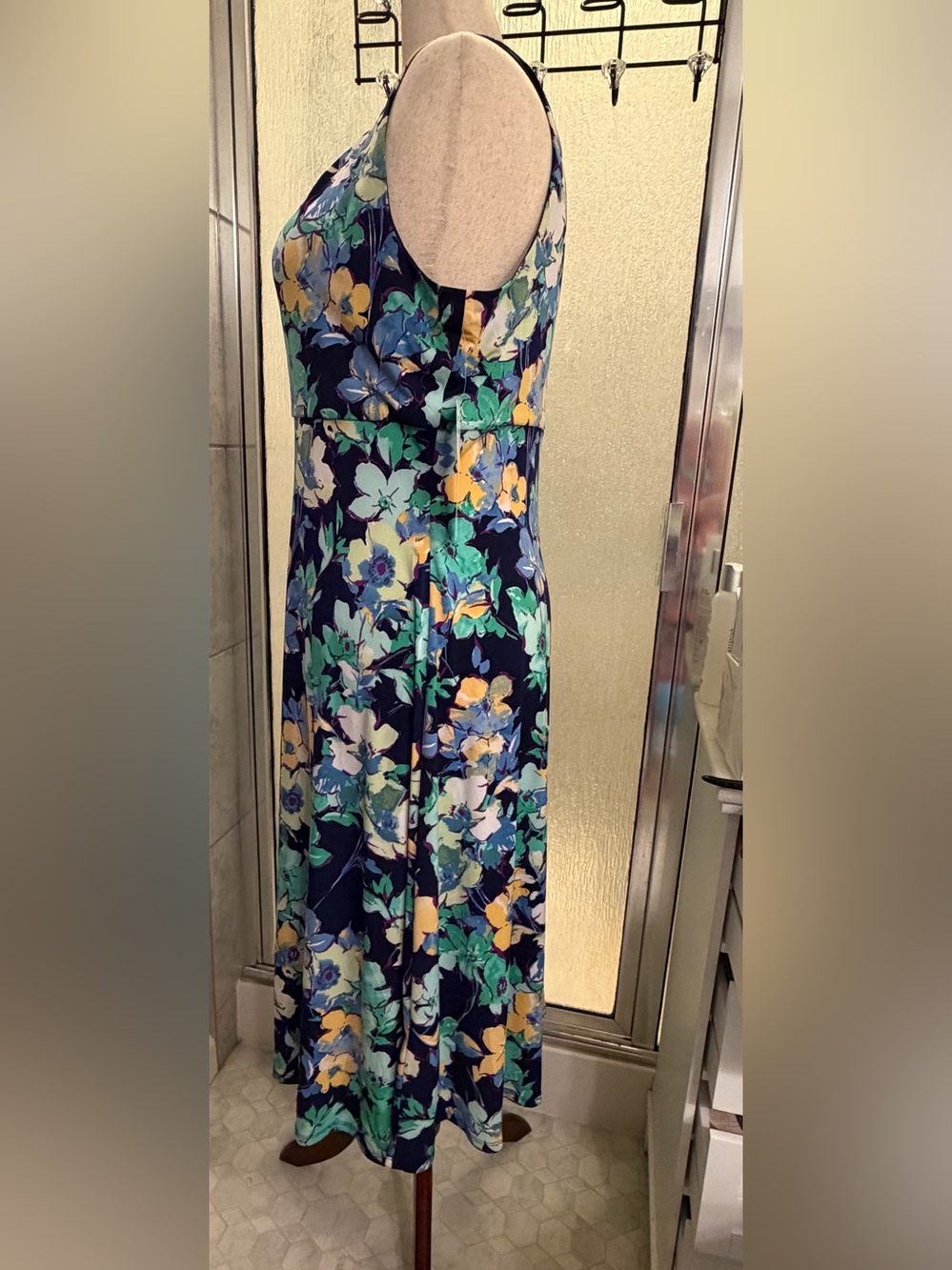 London Times Keyhole Pleat-Neck A-Line Dress $60 BNWT - Picture 4 of 13